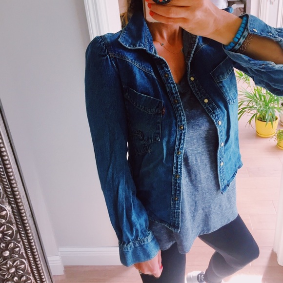 Levi’s Western Tailored Snap Button Up Shirt - Picture 7 of 8